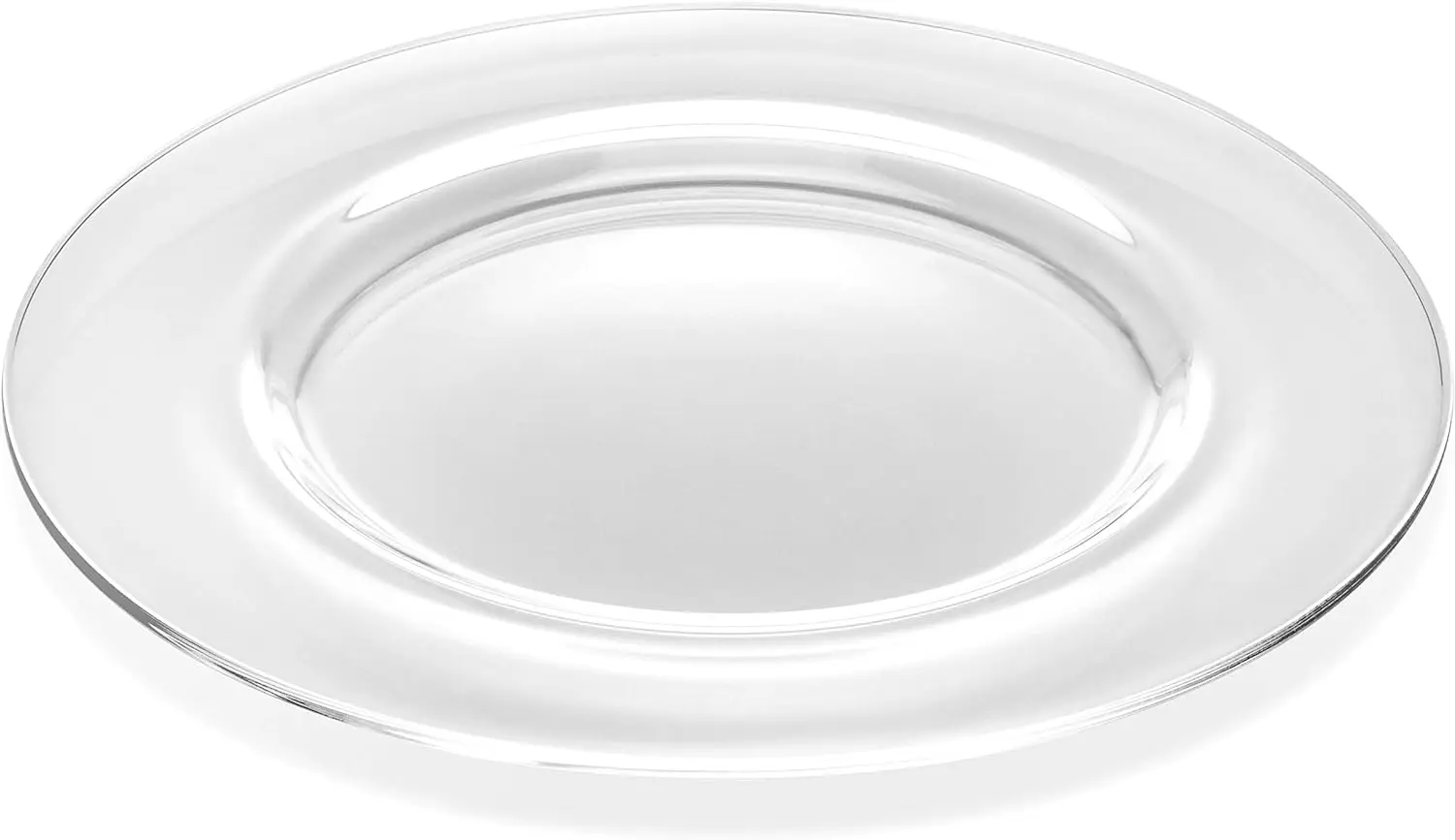 

European - Glass - Classic Look - Clear - Charger - Plate - 12.5" Diameter - Europe - Set of 2