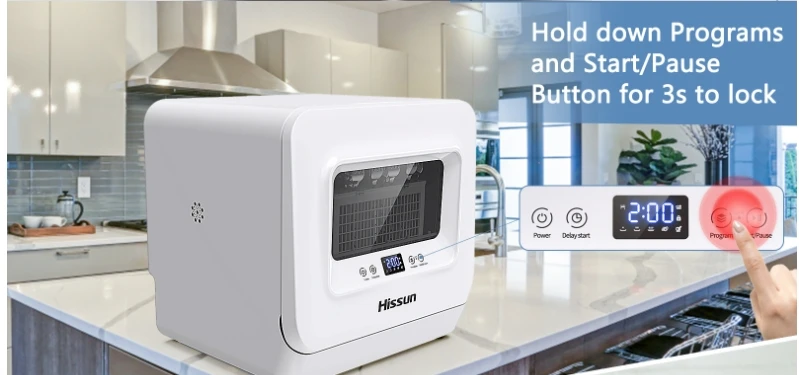 Portable Countertop Dishwasher Air Drying Fully automatic household installation-free disinfection and intelligent lavavajillas 2