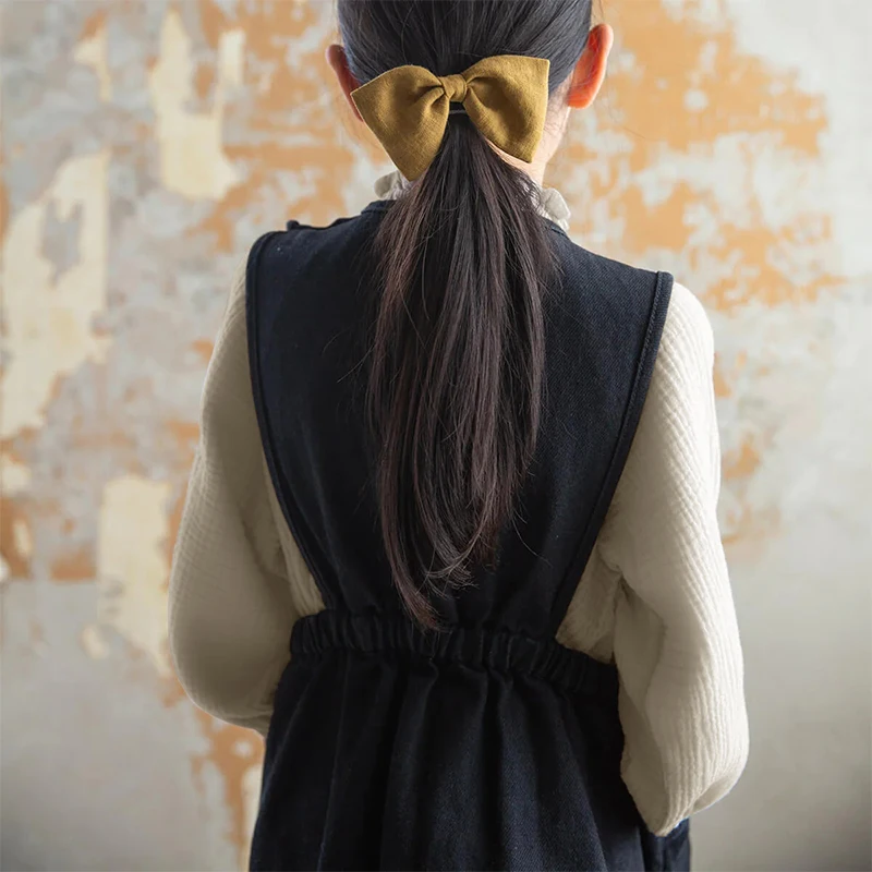 Kids Shirts 100% Cotton Double Gauze Skin-Friendly Girls' Blouse Autumn Casual Children's Shirts Pullover Long-Sleeved Blouses