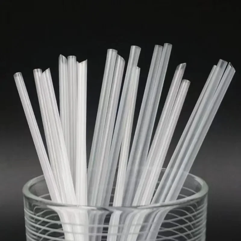 100Pcs Plastic Straw Disposable 15CM Short Transparent Pointed Hard Bulk Thin Straw Juice Milk Commodity Kitchen Accessories