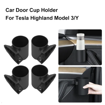 2/4Pcs suitable for Tesla Highland Model 3 Y car door cup holder, storage box, door holder, beverage holder, water bottle ho 1