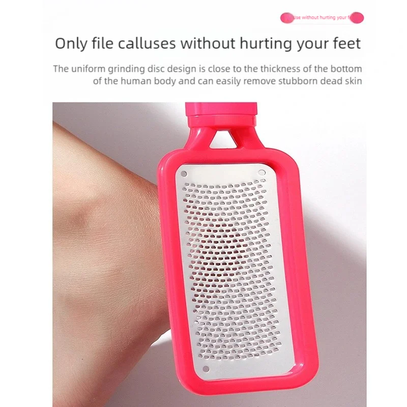 Foot Grinder Pedicure Stainless Steel Foot Scrubber Heel Callus Dead Skin Remover Exfoliating Professional Feet Care Tool