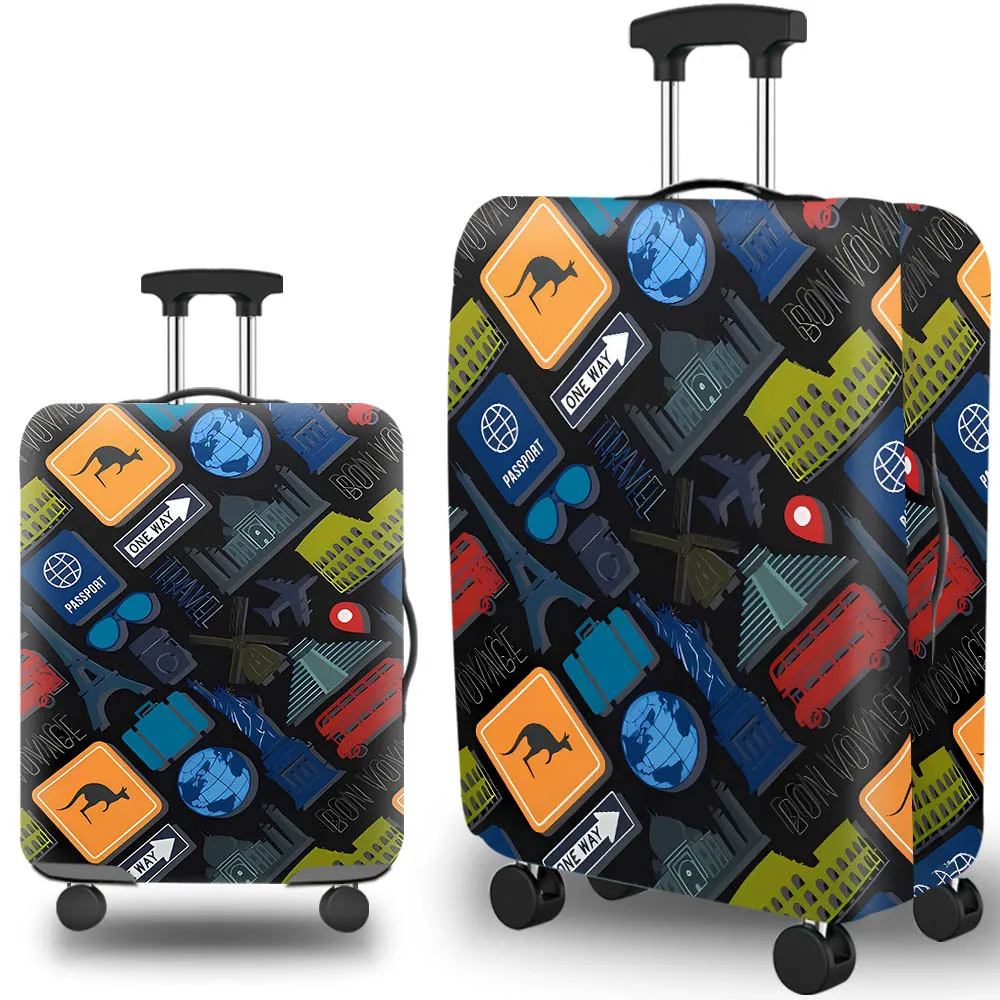 Luggage Cover Travel Suitcase Protector Cover Elastic Protective Washable Luggage Cover With Concealed Zipper For 18-32 Inch