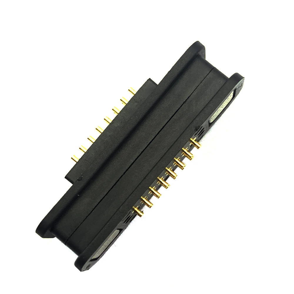 13/14/15/16/17/18/19/20pin wasserdichter magnetischer quadratischer Magnetst ecker 2a Stecker Buchse feder belastete Pogopin DC Steckdose