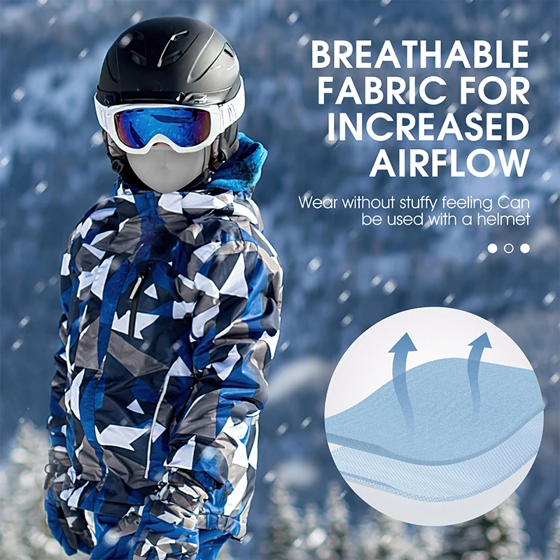 WEST BIKING Winter Warm Children Cycling Skiing Sports Caps Boy Girl Balaclava Mask Soft Fleece Hood Coldproof Windproof Hats 5