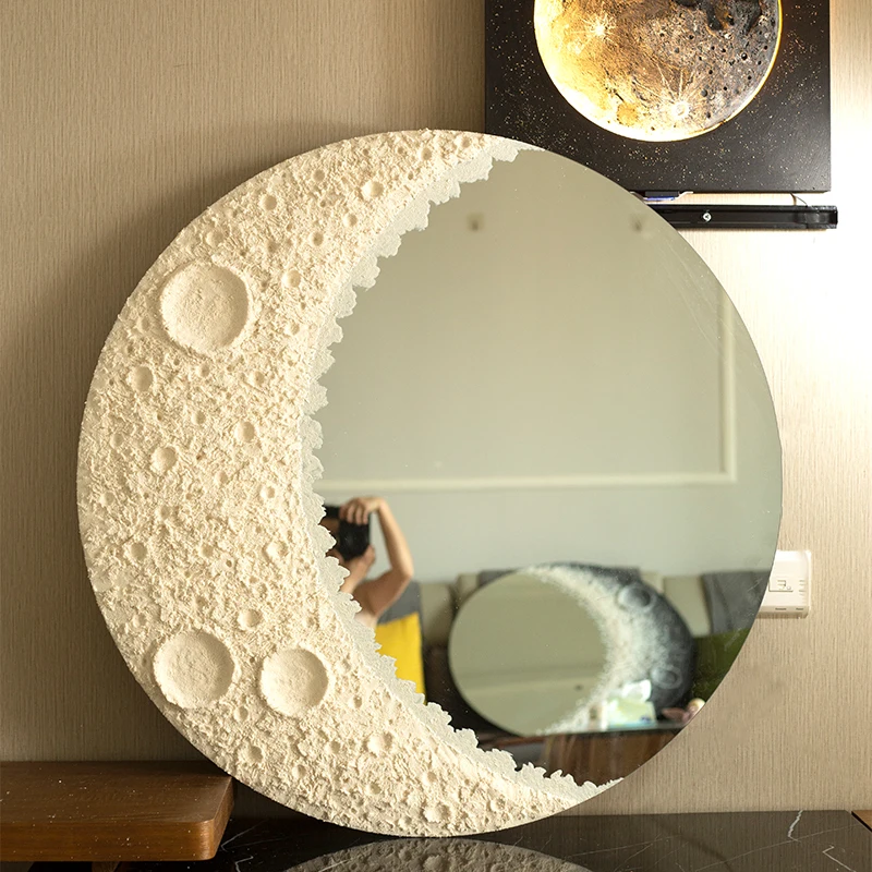 Round Wall Makeup Mirror Led Bedroom Korean Vanity Mirror Luxury Multifunct Espejo  Cuerpo Entero Home Decoration Accessories - AliExpress