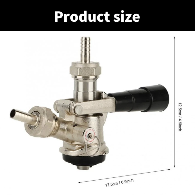 Kegs Couplers Beer Dispenser Beer Brewing Equipment Couplers Stainless Steel Texture Present for Enthusiasts