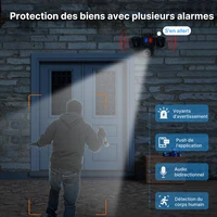 Caméra IP WiFi extérieure WONSDAR à triple objectif et trois écrans, caméra PTZ avec suivi automatique, surveillance vidéo, vision nocturne intelligente, iCsee 5