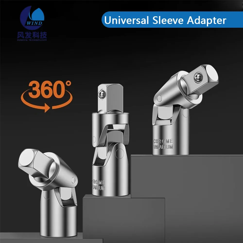 

Universal Joint Set Adapter Ratchet Socket Sleeve Manual Tool Designed for All The Hexagonal Side Handle 1/4 3/8 1/2 Inch Drive