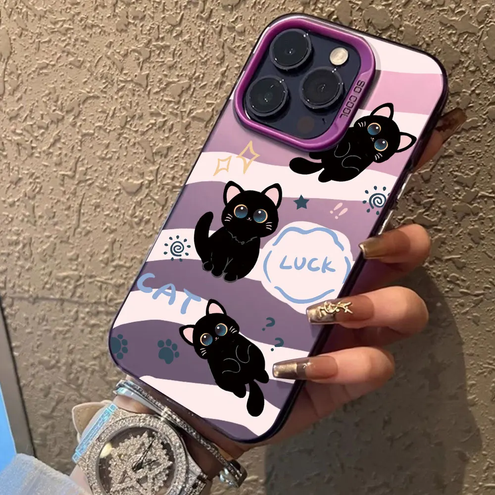 Silvery Fashion Cute Cat Protective Phone Case Cover
