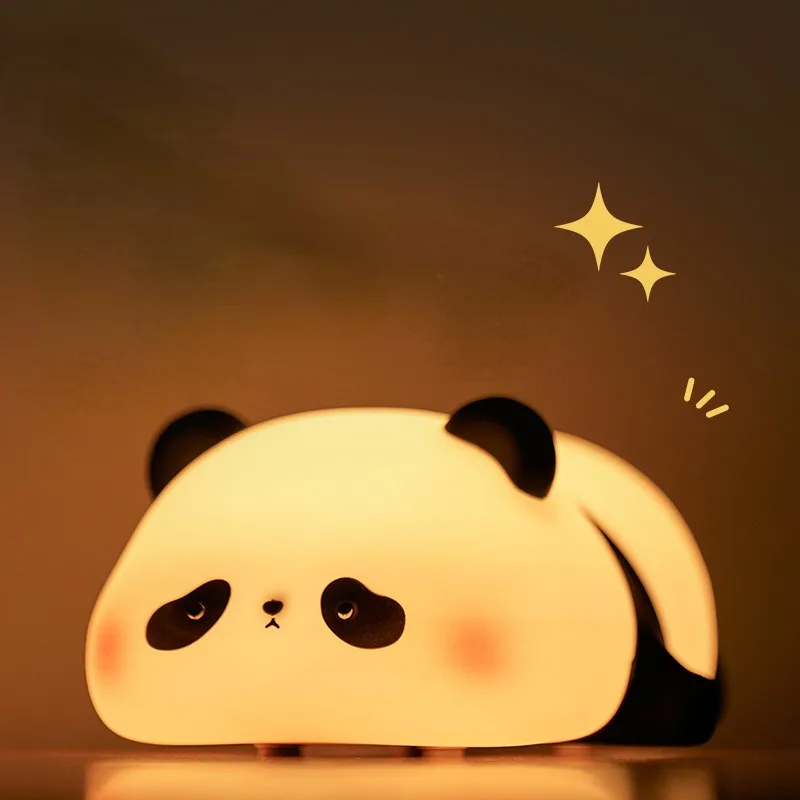 

Cute Duck Panda Lamp Fun Lying Flat Duck Night Light LED Squishy Animal Novelty Lamp Great Gift Nightlight Touch Lamp Home Decor