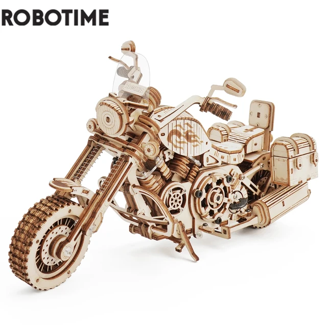 ROBOTIME ROSHI-Analyste de construction de moto Cruiser en bois pour enfant  et adulte, jouet d'assemblage, puzzle LK504, DIY, 420 pièces - AliExpress