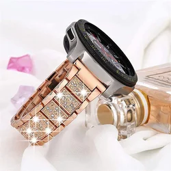 Elegant Sparkling Rhinestone Watch Band - 20/22mm Adjustable Bracelet Strap - 22mm Band (Rose gold)