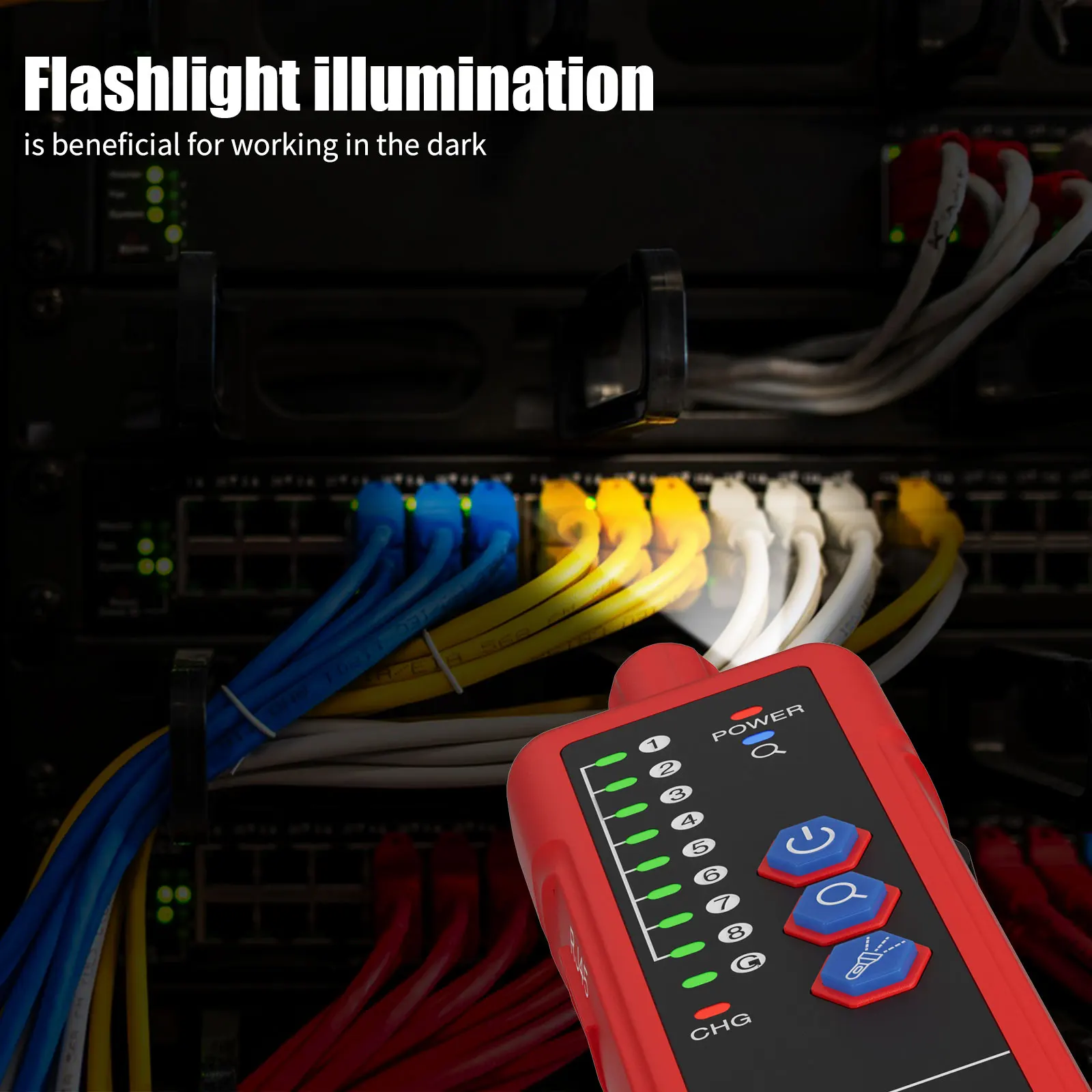 Network Cable Tester RJ11/RJ45/Cat5/Cat6/Telephone Wire Tracker LAN Digital Network Cable Testers Line Finder