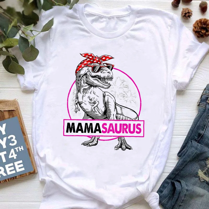 thumbnail image 1 of Camisetas con estampado de leopardo Mamasaurus de acuarela para niños, divertidas camisetas de algodón de verano con dinosaurio jurásico, ropa para niños, camisetas para bebés, 1 of 5