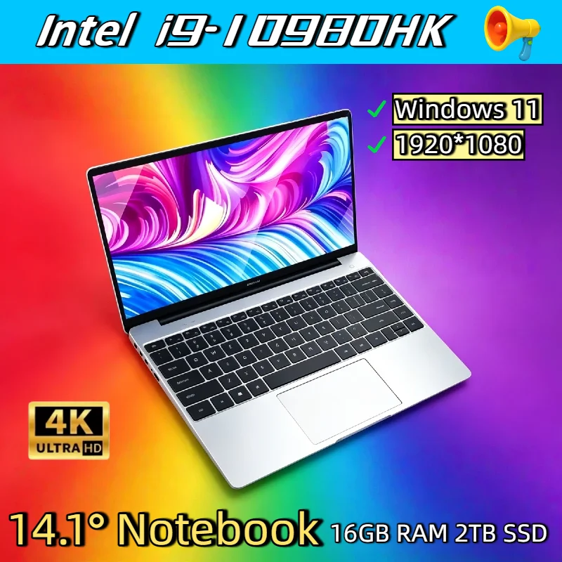 윈도우 11 프로 14.1인치 인텔 코어 i9 10980HK 노트북 32GB DDR4 2T..