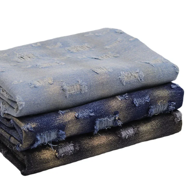 Vintage Thickened Non-Stretch Denim Fabric For Clothing And Bag Manufacturing Distressed Washable Raw Material From China