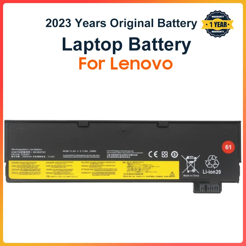 

Аккумулятор для ноутбука Lenovo ThinkPad T470 T480 T570 T580 P51S P52S 01AV427 01AV428 01AV423 SB10K97580 61 ++, 10,8 В, 6600 мАч