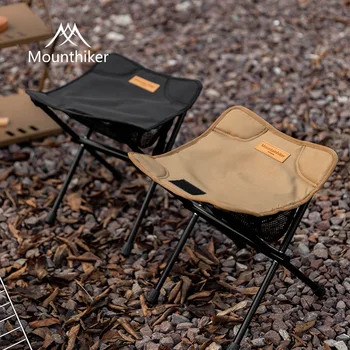 Mountainhiker 야외 초경량 접이식 캠핑 의자, 하이킹 여행, 접이식 낚시, 휴대용 알루미늄 합금 해변 문 체어