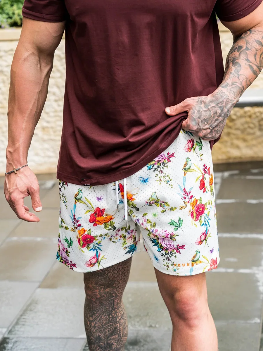 

New Men's Sports Basketball Shorts Mesh Quick Dry Shorts For Summer Fitness Joggers Casual Breathable Short Pants Scanties Male