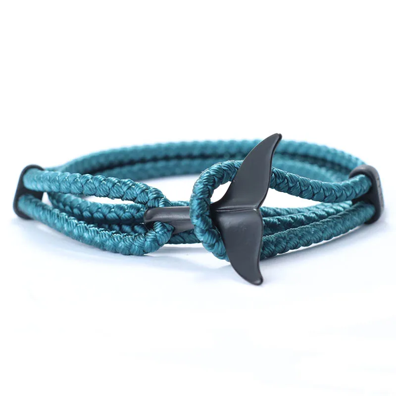 New Roman Whale Tail Armband Für Männer Multilayer Einstellbare Kiel Seil Braclet Marine Tier Braslet Homme Geschenk Für Ihn Pulseira – Detail 12