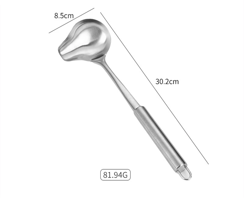 Description Picture 6 of itemHot Pot Soup Ladle Spoon Stainless Steel Duck Mouth Shaped Spoon Soup Sauce Spoon Tableware Scoop Ladle Kitchen Cooking Tools
