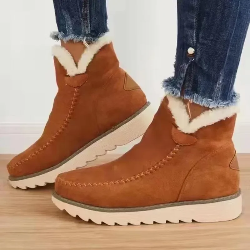 Women Snow Boots Winter 2023 Fashion Casual Warm Shoes for Women Slip on Lady Comfort Female Ankle Boot Footwear Botas De Mujer - 2