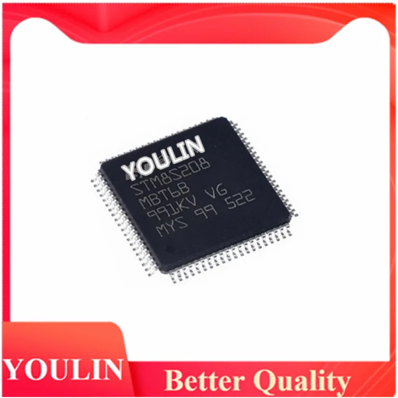 

3pcs New genuine STM8S208MBT6B packaging LQFP80/chip 8-bit microcontroller microcontroller IC