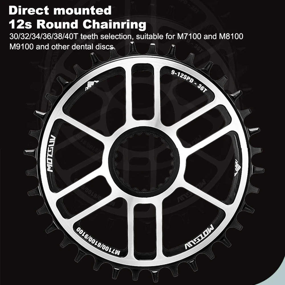 MOTSUV 12s Chainrings 30T/32T/34T/36T/38T/40T SHIMANO Direct Mount Crank FC-M9100 FC-M8100 FC-M7100 SM-CRM95 SM-CRM85/CRM75 bike chainring bicycle parts