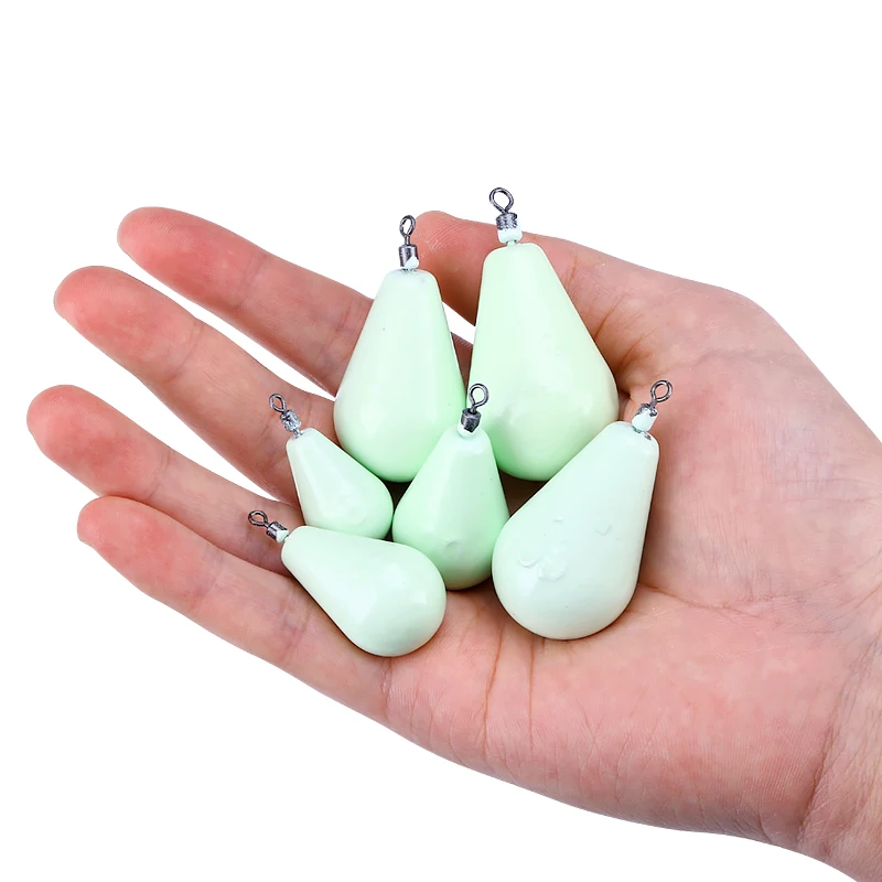Plombs lumineux WEIHE pour pêche de nuit différentes tailles et poids pour toutes techniques