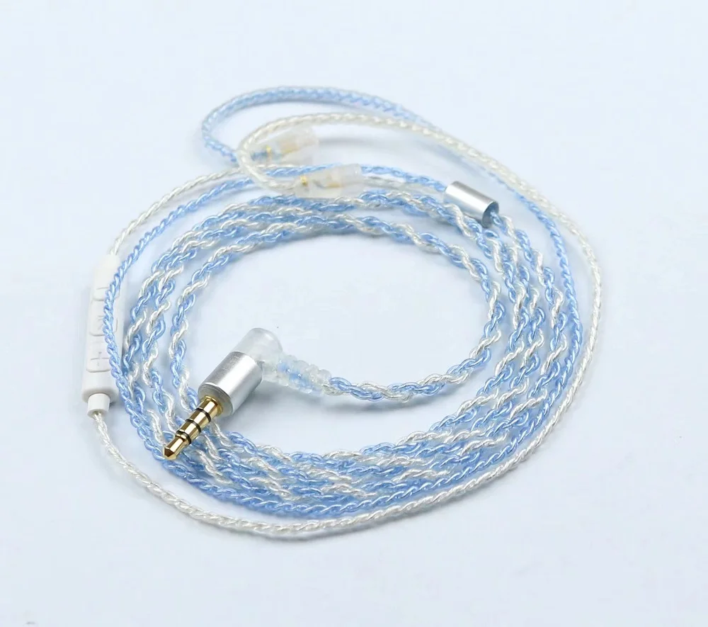 

High Quality HIFI Headphone Cable with Volume Control Silver Plated Headphone Upgrade Cable for Sennheiser IE80i IE8i IE80 ie80s