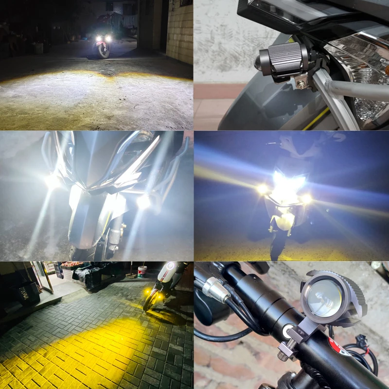 Motorcycle LED Lights Motorcycle Accessories Fog spotlights auxiliary headlights Electric Projector Lenses