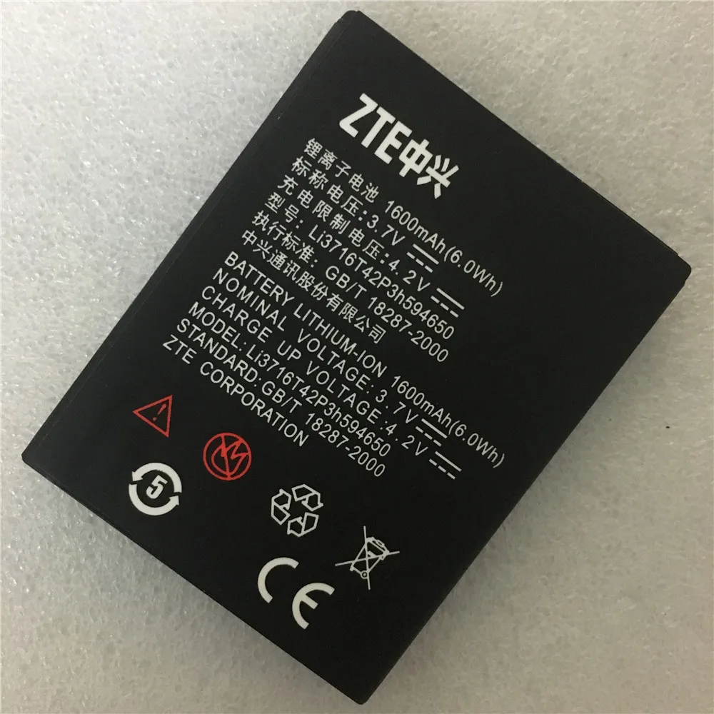 

3.7V 1650mAh Li3716T42P3h594650 For ZTE Blade 3 / Blade C / V970 V970M Mimosa X U970 V807 U807 N807 V930 / Digma iDxD4 Battery