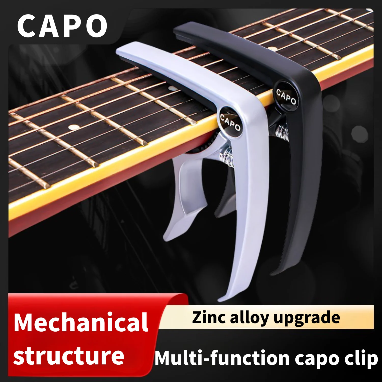 Professional Multifunctional Guitar Capo-Zinc Alloy,Metal Tuning Clip ...