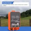 10KM Electronic Fence Energizer Charger for Preventing Wild Animals 12V Pulse Controller with LCD Display for Farm Sheep Cattle 4