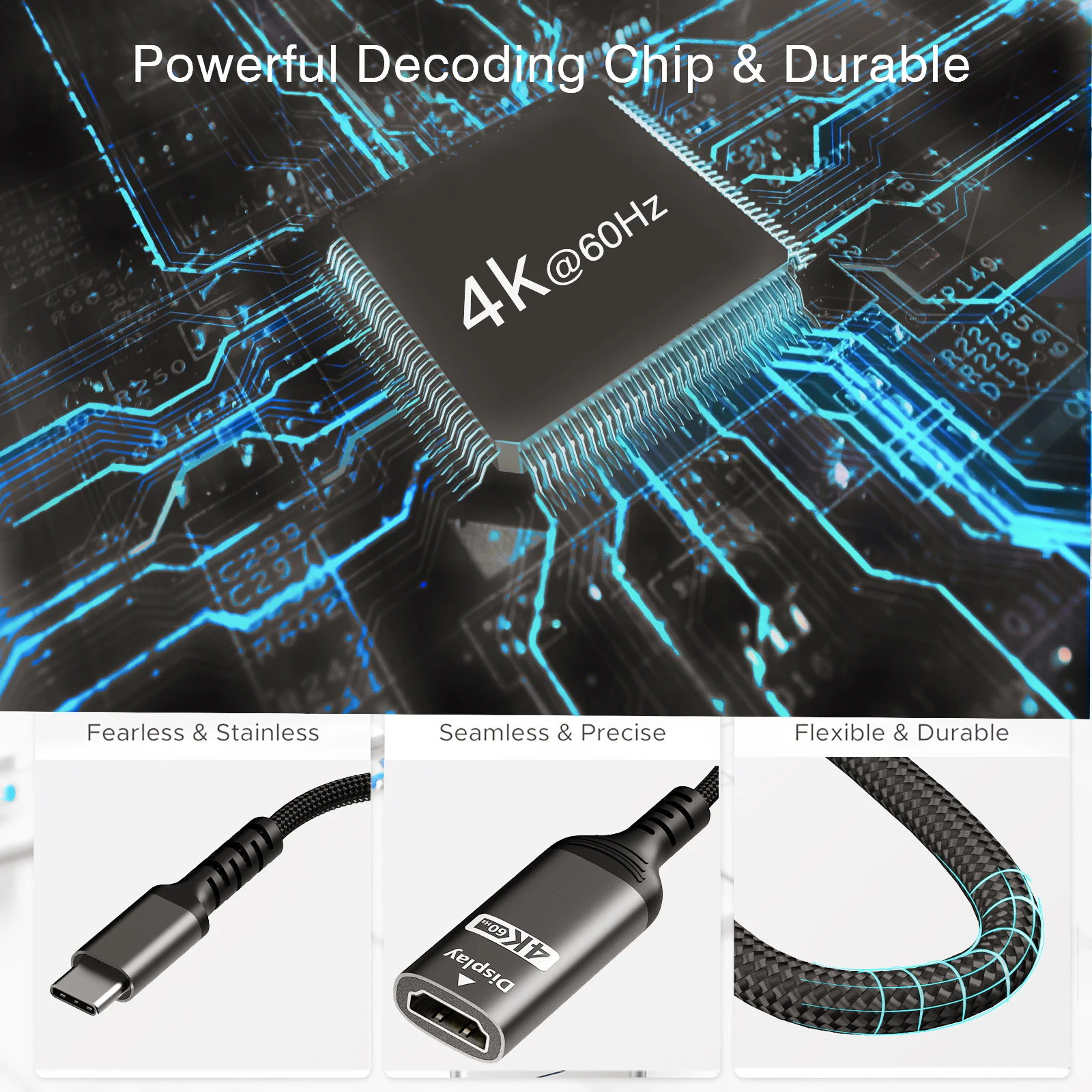 4K USB-C to HDMI Cable Adapter
