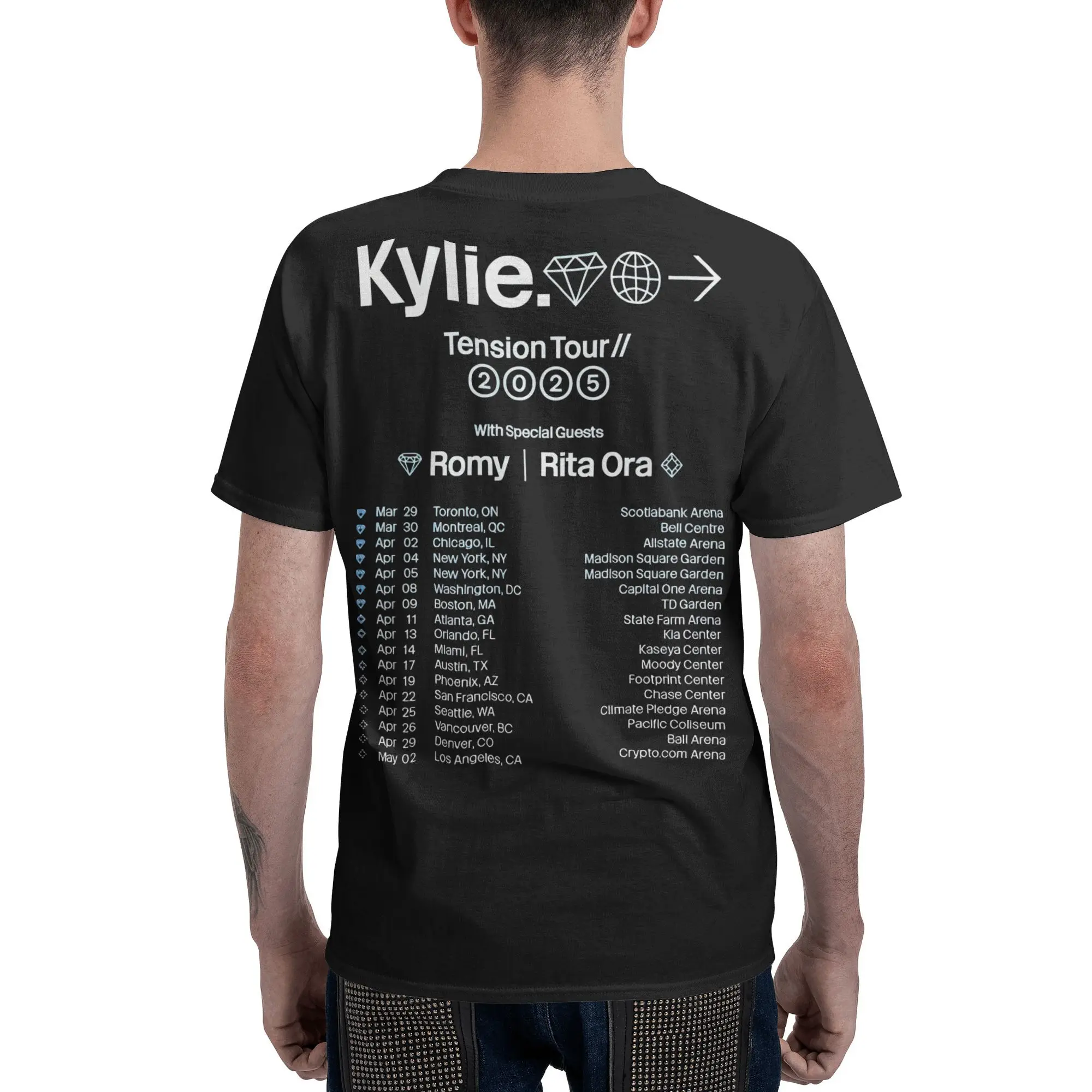 Novelty Kylie Minogue 2025 Tension Tour T-Shirts Men Women