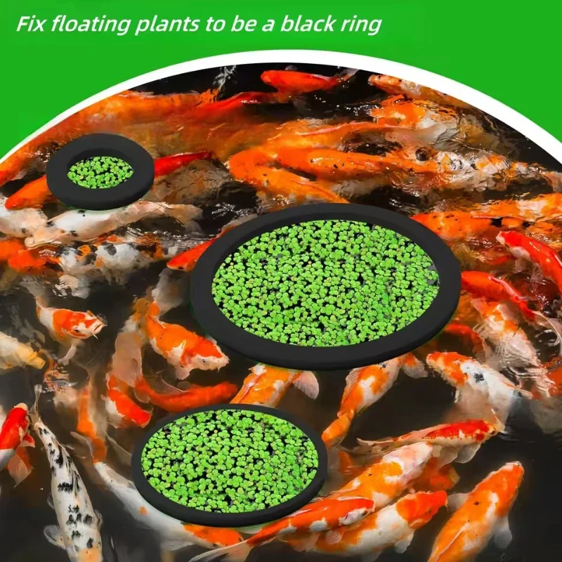 5PCS Aquarium Floating Plant Rings Fish Feeding Rings Floating Grass Blocking for Fish Tank Aquarium Pond Accessories