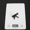 Mini PUBG Gun Keychain 9cm Metal MP5 Weapon Model Alloy AK47 AWM M24 Light Key Chain Bookbag Car Pendant Gifts Toy for Kids 5