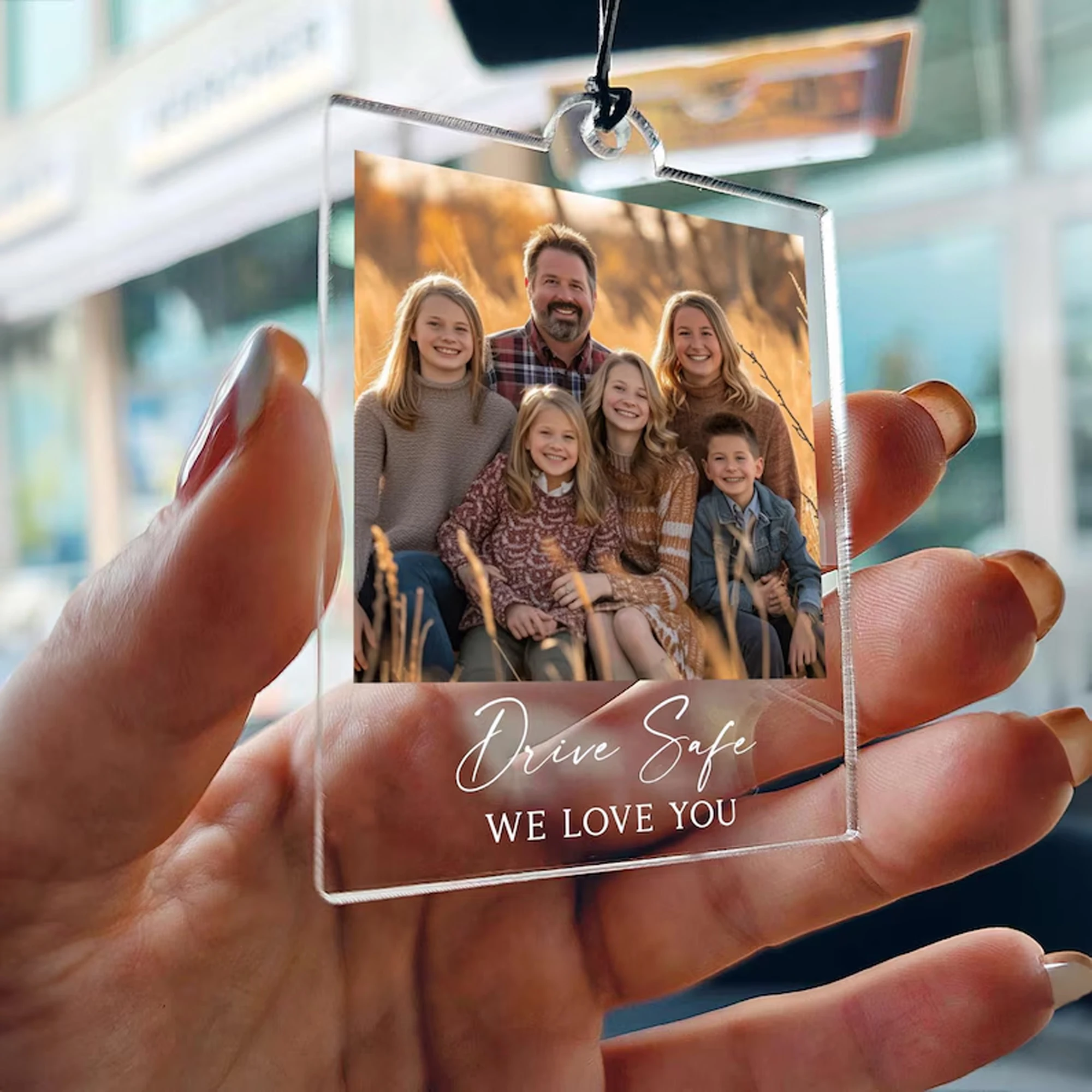 Custom Engraved Photo Car Keepsake - Personalized Gift