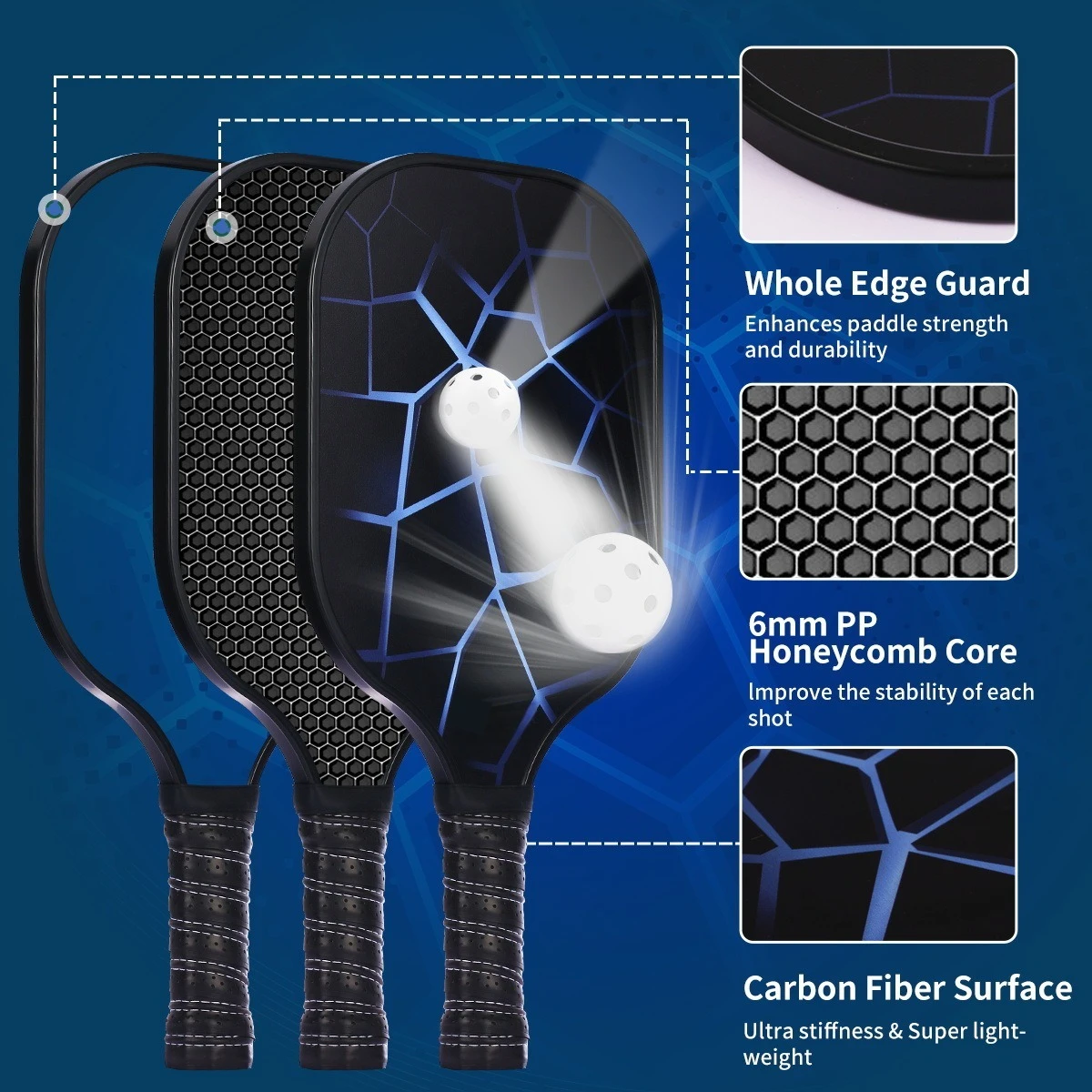 New Carbon Fiber Fiber Pickleball Racket Paddle training Multi-purpose Pick beach tennis racket Pick racket Outdoor sports