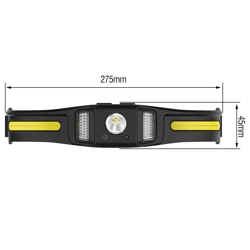 BORUiT GT30 650LM 모션 센서 LED 헤드램프 타입-C 충전식 1000mAh 작업등 헤드라이트 방수 캠핑 헤드 토치