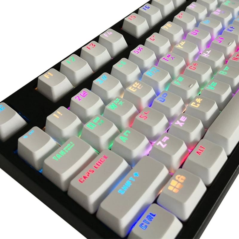 104 Keys Russian Korean Backlit Keycaps OEM Profile ABS Keycap Gamer Custom DIY For Mechanical Keyboard Cherry MX Switch 3XUE