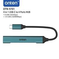 ONTEN Type C HUB 4-in-1 USB to USB 3.0 HUB Splitter Expansion Docking Station Aluminum OTG Adapter Computer Accessories 1