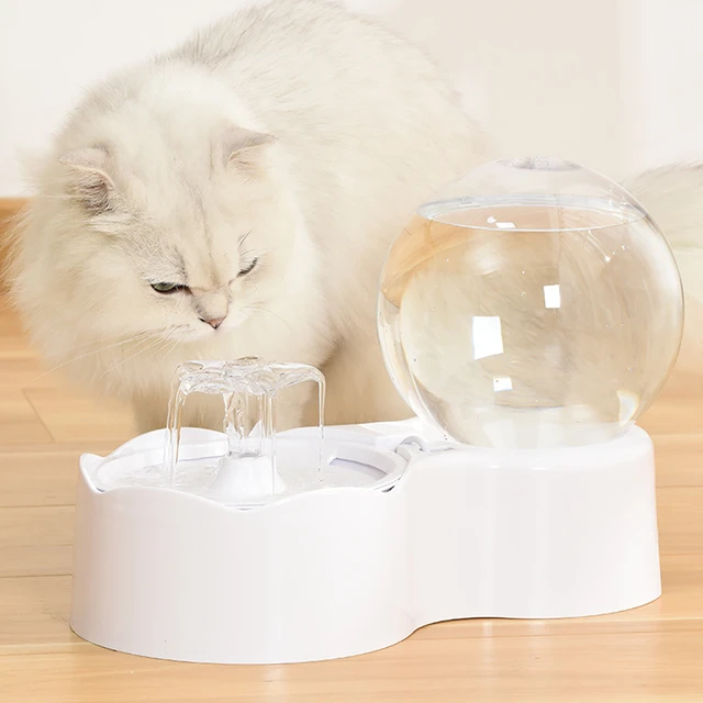 Fuente de agua automática para gatos, dispensador de agua con grifo para  perros, filtro transparente, bebedero con Sensor para mascotas, Alimentador  automático para beber, 2,3 L - AliExpress