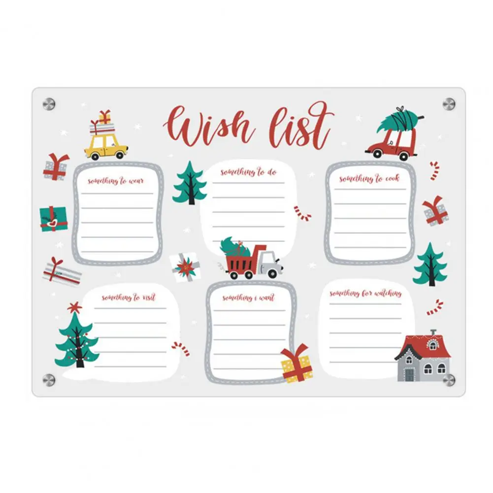Grocery List Whiteboard A3 Magnetic Whiteboard Set Reusable Dry Erase Planner with Colorful Marker Pens Weekly Plan for Fridge