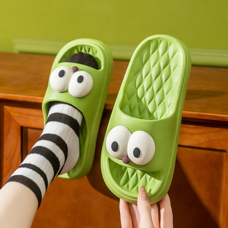 

Summer New Slippers for Women Men Trend Cartoon Cute Sandals Thick Soles Non-slip Bathroom Slipper Casual Indoor Outdoor Couples