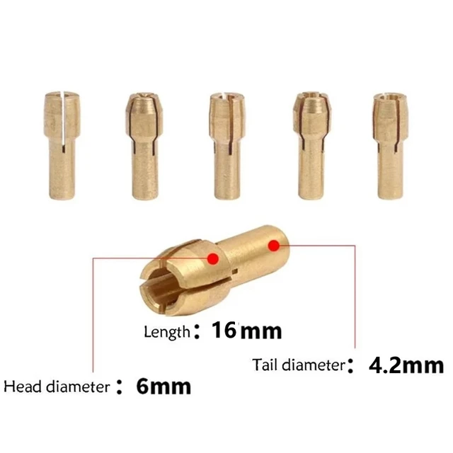 11PCS/Set Brass Drill Chucks Collet Bits 0.5-3.2mm 4.3mm Shank Screw Nut  Replacement for Dremel Replacement Parts - AliExpress