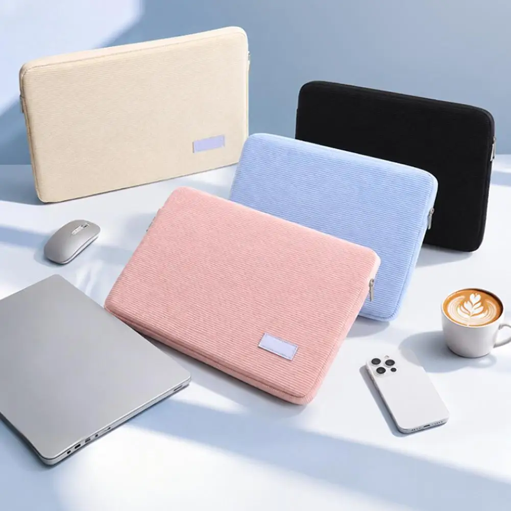 Custodia Protettiva per Laptop 13.3-15.6 Pollici in Corduroy Antiurto, Borsa Morbida per MacBook Air Pro Dell HP - immagine 4