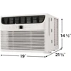 FHWC103TC1 Window Air Conditioner, 2024 10,000 BTU Electronic Controls, White 21.4"D x 18.9"W x 14.6"H 3